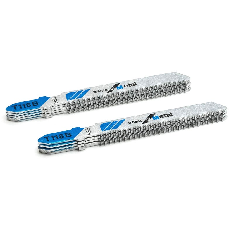 TAROSE 10-Piece T118B 3 Inch 12 TPI Assorted T-Shank Jig Saw Blades Set for Cutting Metal - Image 2